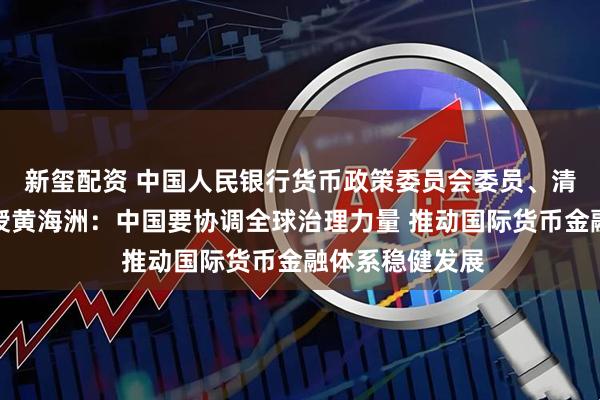 新玺配资 中国人民银行货币政策委员会委员、清华大学特聘教授黄海洲：中国要协调全球治理力量 推动国际货币金融体系稳健发展